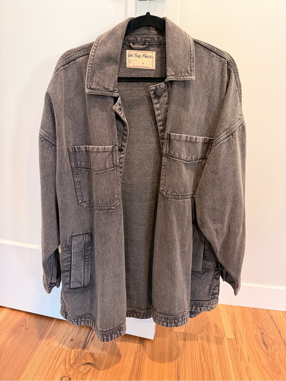 We The Free  Women’s Black Denim Oversized jacket